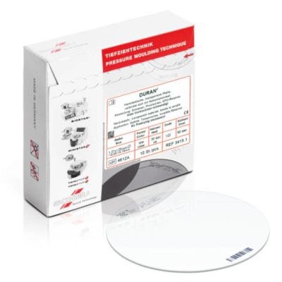 Plaques A Thermoformer Ø125mm, 1mm Duran - Lot De 10